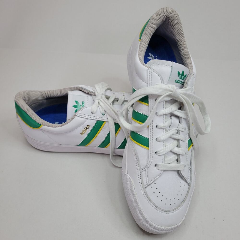 adidas Nora Sneakers IF2069 Cloud White Court Green Skate Yellow Men's Size 9 - Picture 2 of 10